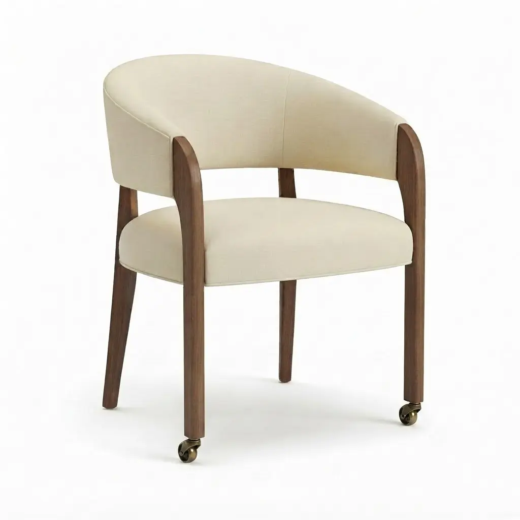 Mercer Scoop Arm Chair - Casters.webp