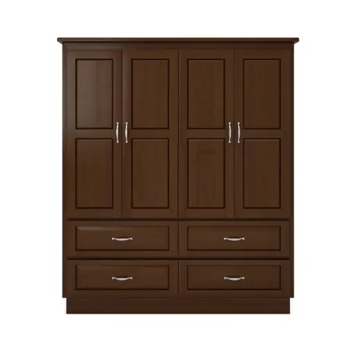 Brookside Wardrobe 60"Wide - 4Door 4Drawer