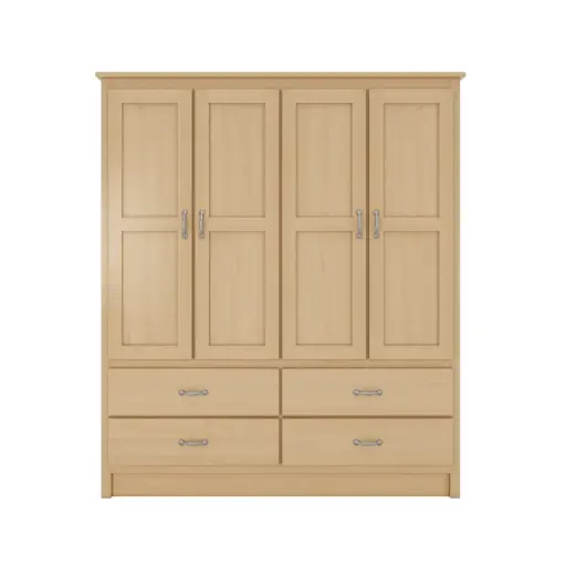 Raleigh Wardrobe 60"Wide - 4Door 4Drawer